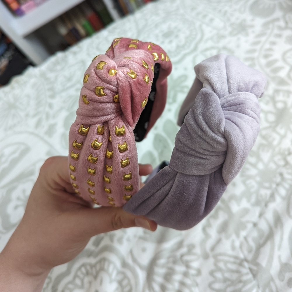 Stylish Pink and Purple Knotted Headbands